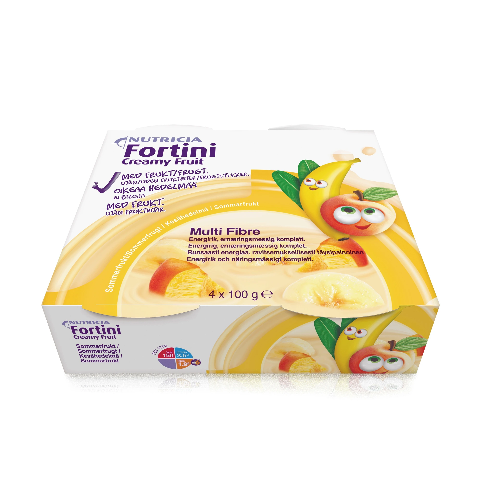 Fortini Creamy Fruit fruktkrem sommerfrukt 4x100 g