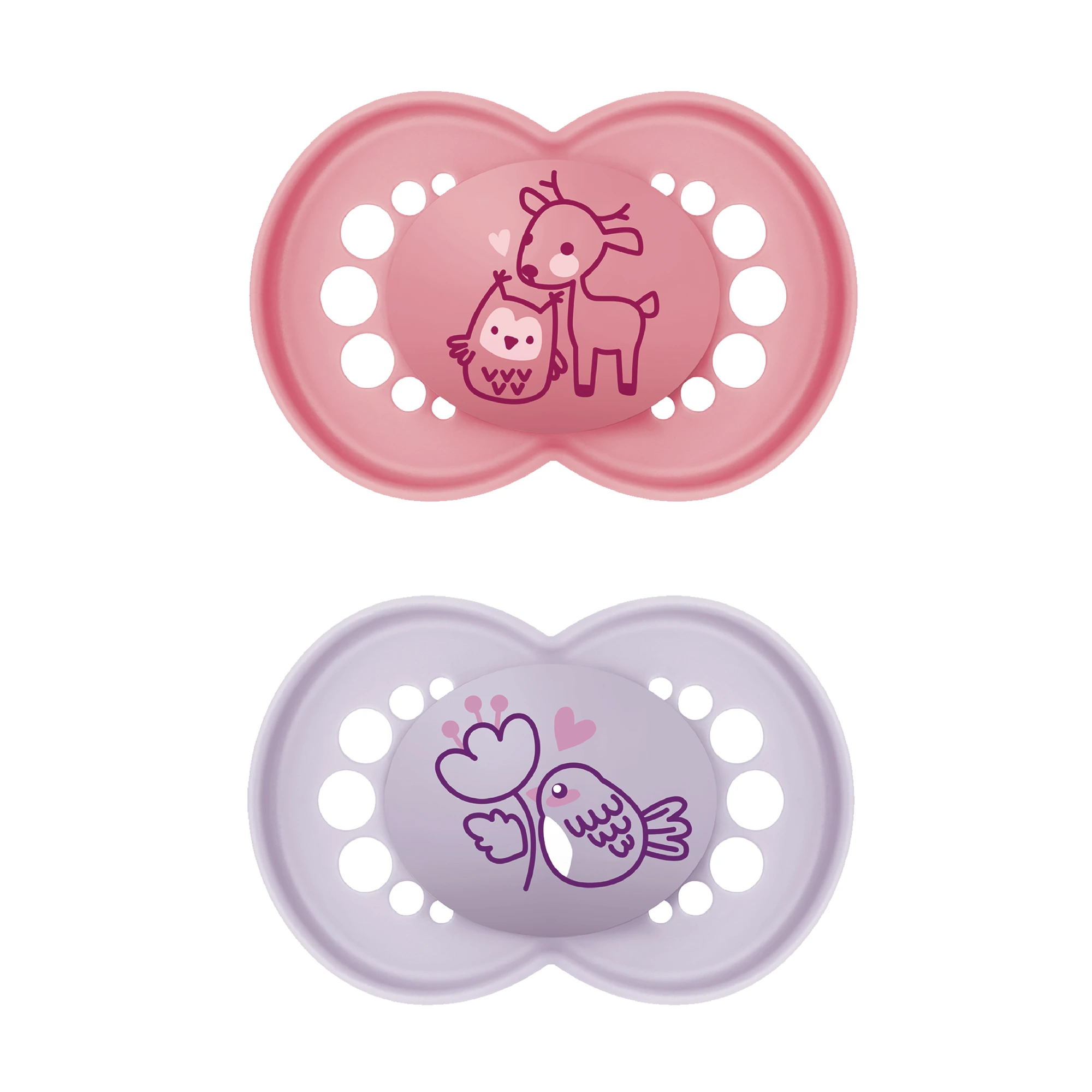 MAM Original Smokk, 16-36 mnd, rosa/lilla, 2 stk.