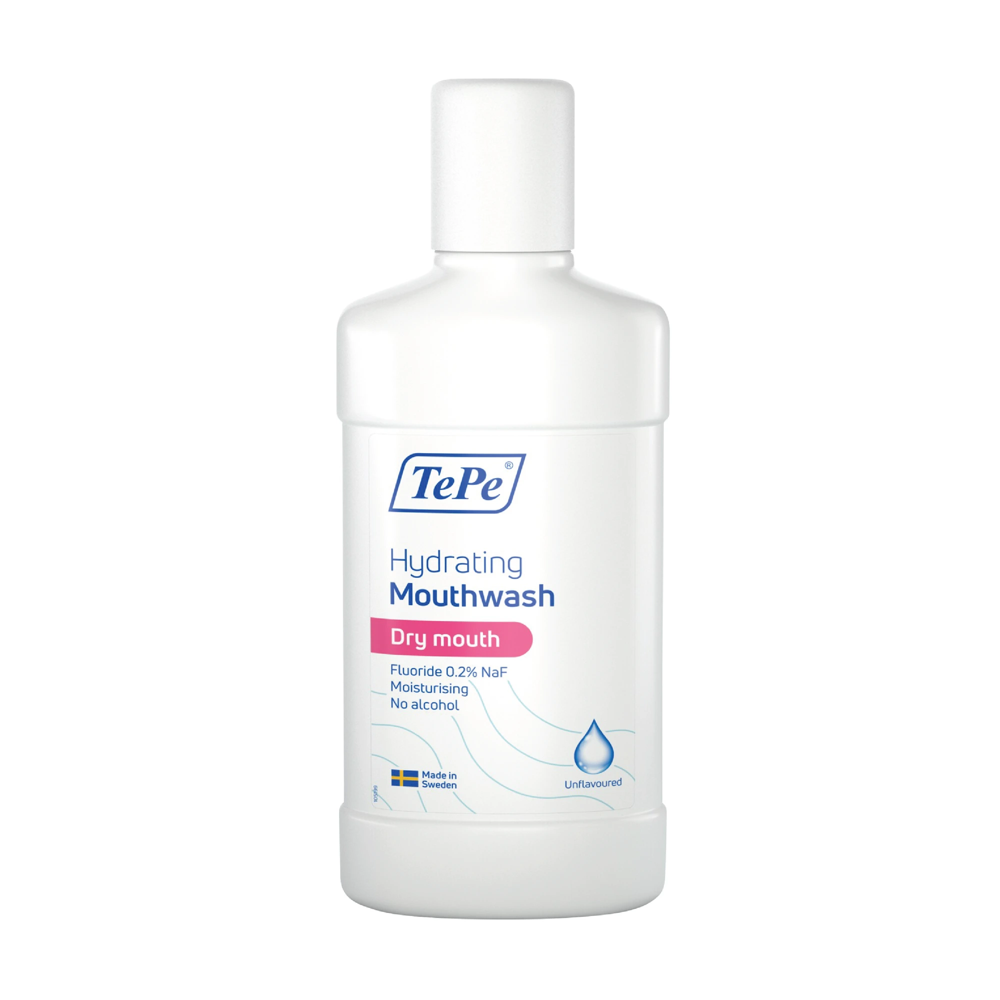 TePe Hydrating Mouthwash, Uten Tilsatt Smak, Uten smak, 500 ml