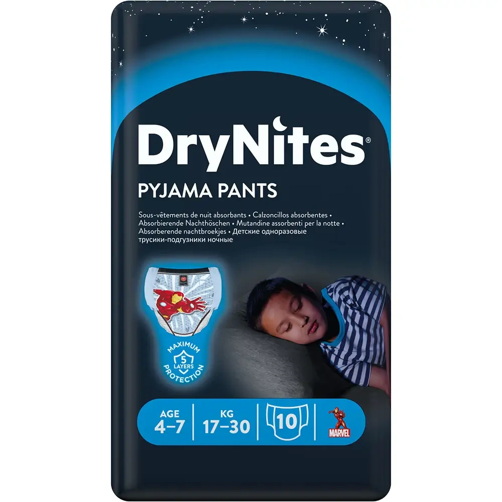 DryNites bleier gutt 4-7 år 10 stk