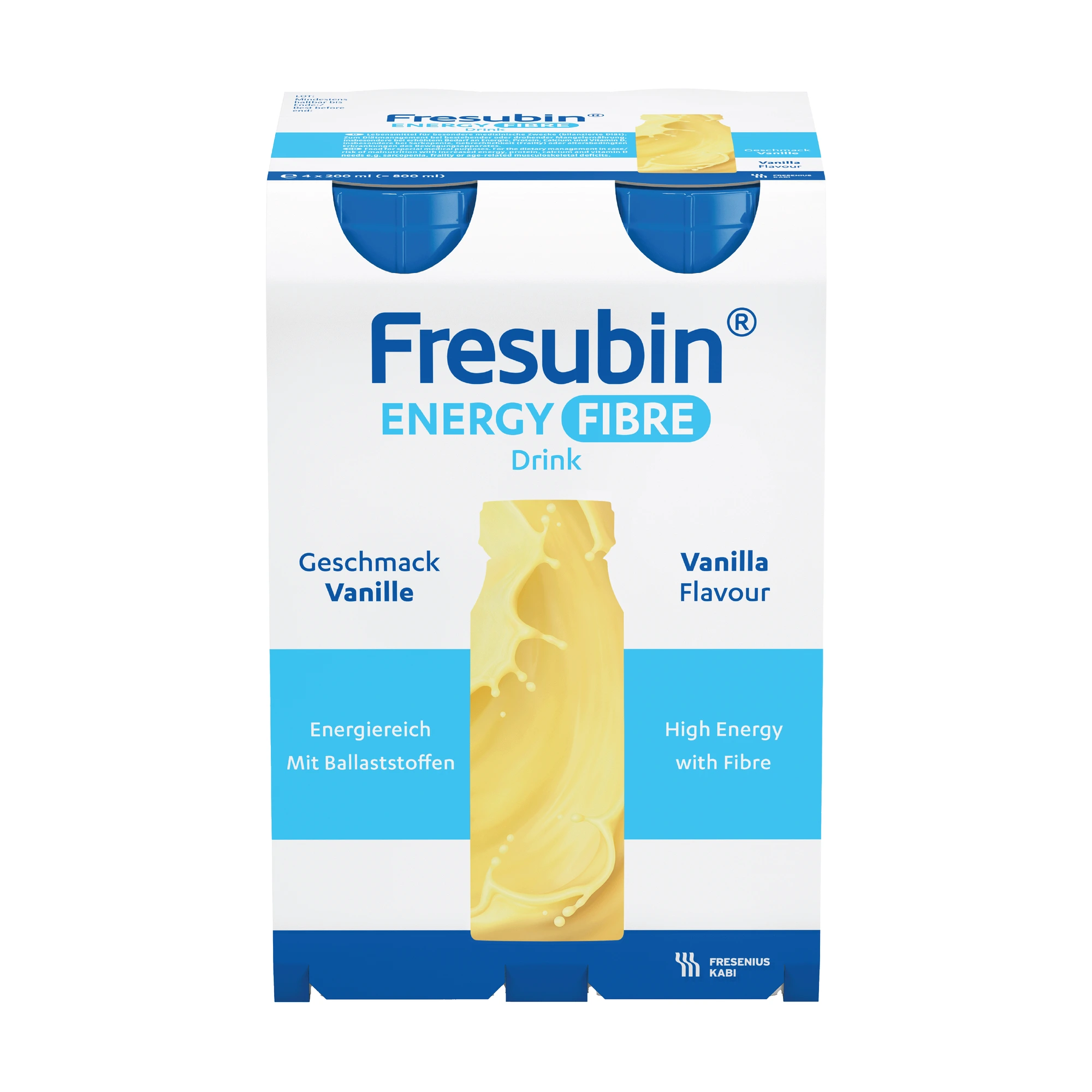 Fresubin Energy Fibre Drink næringsdrikk vanilje 4x200 ml