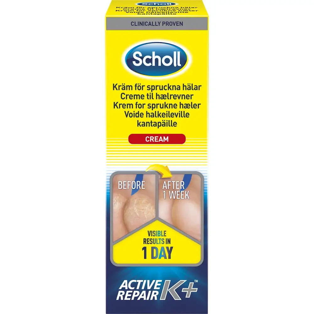 Scholl Active Repair K+ fotkrem sprukne hæler 60 ml