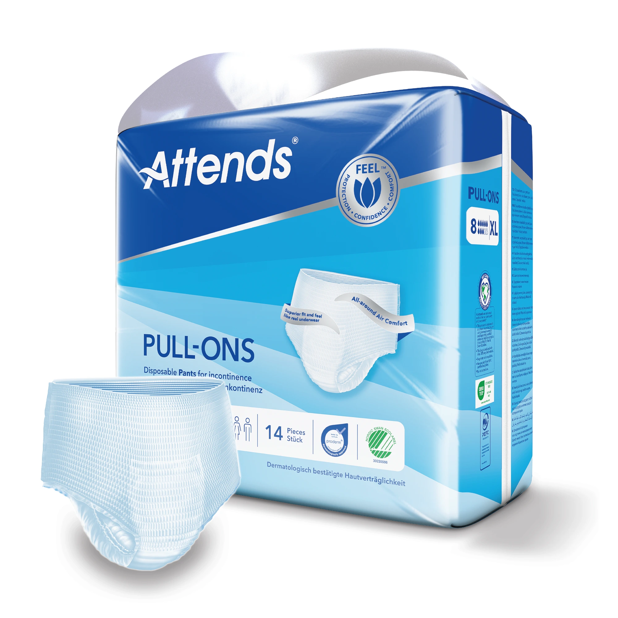 Attends Pull-Ons 8 XL bleiebukse for urinlekkasje 14 stk