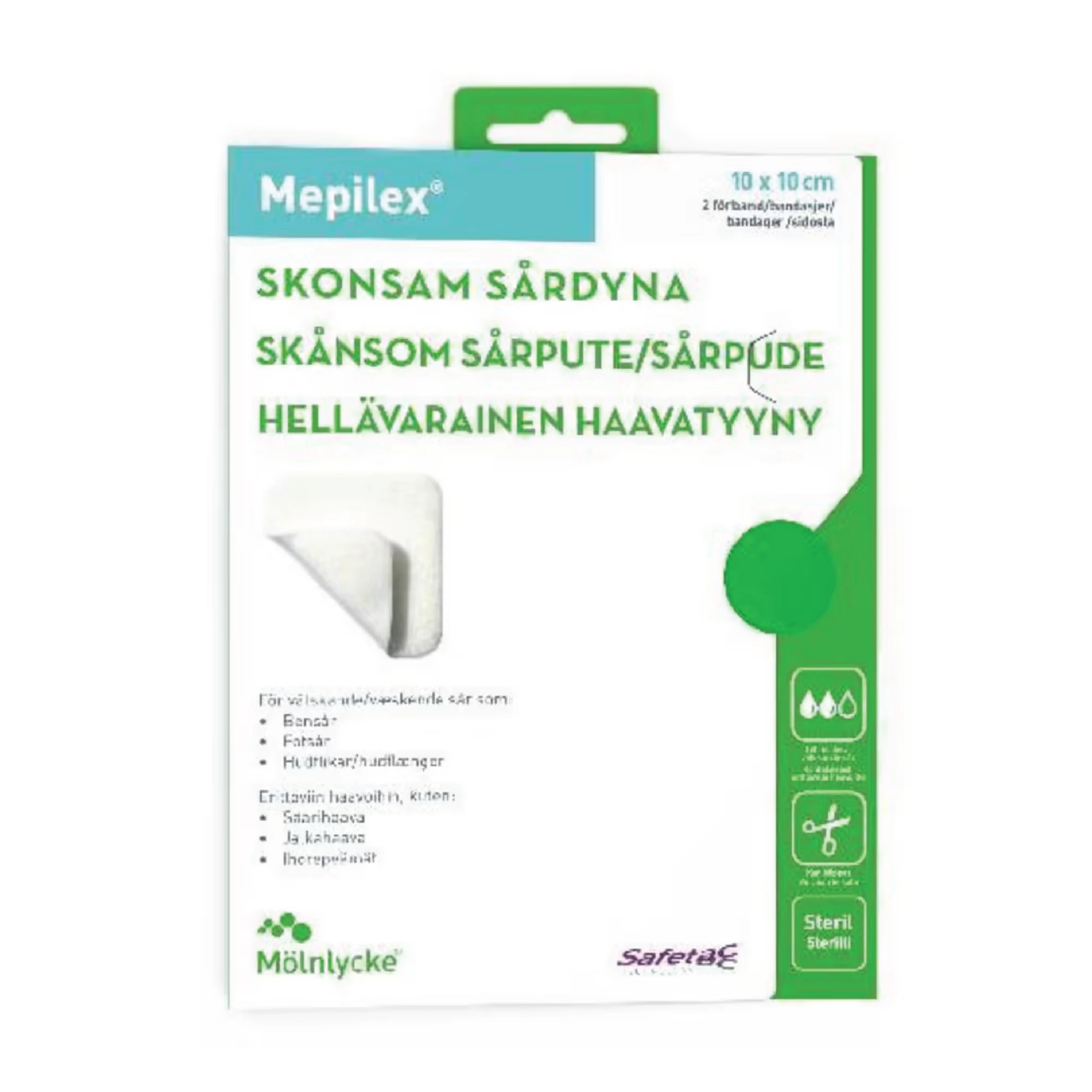 Mepilex skumbandasje 10 x 10 cm 2 stk