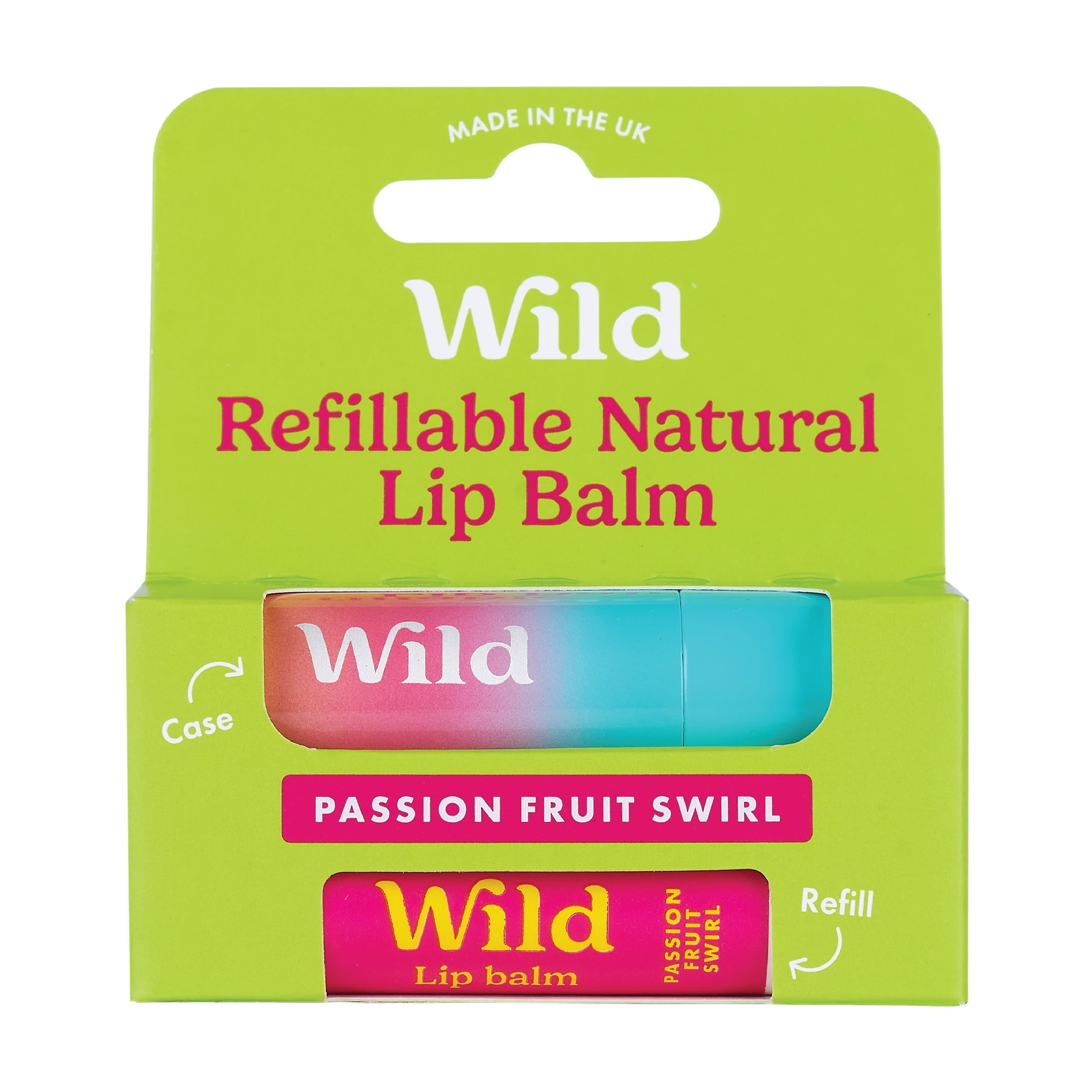 Wild Lip Balm Passionfruit Swirl Ombre leppepomade startpakke 1 sett
