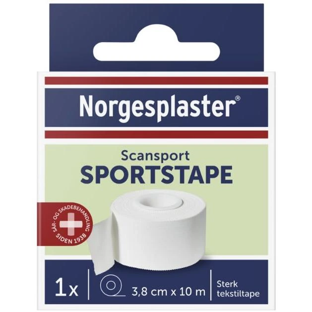 Norgesplaster Scansport sportstape 38 mm x 10 m 1 stk