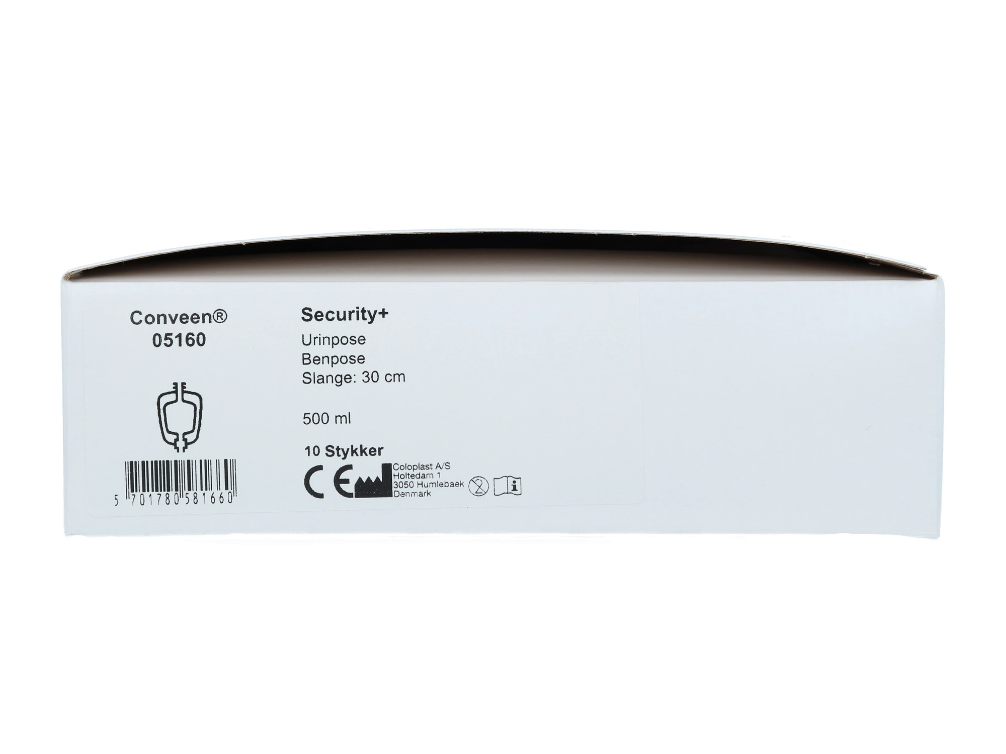 Conveen Security+ urinpose 30cm justerbar slange 10 stk