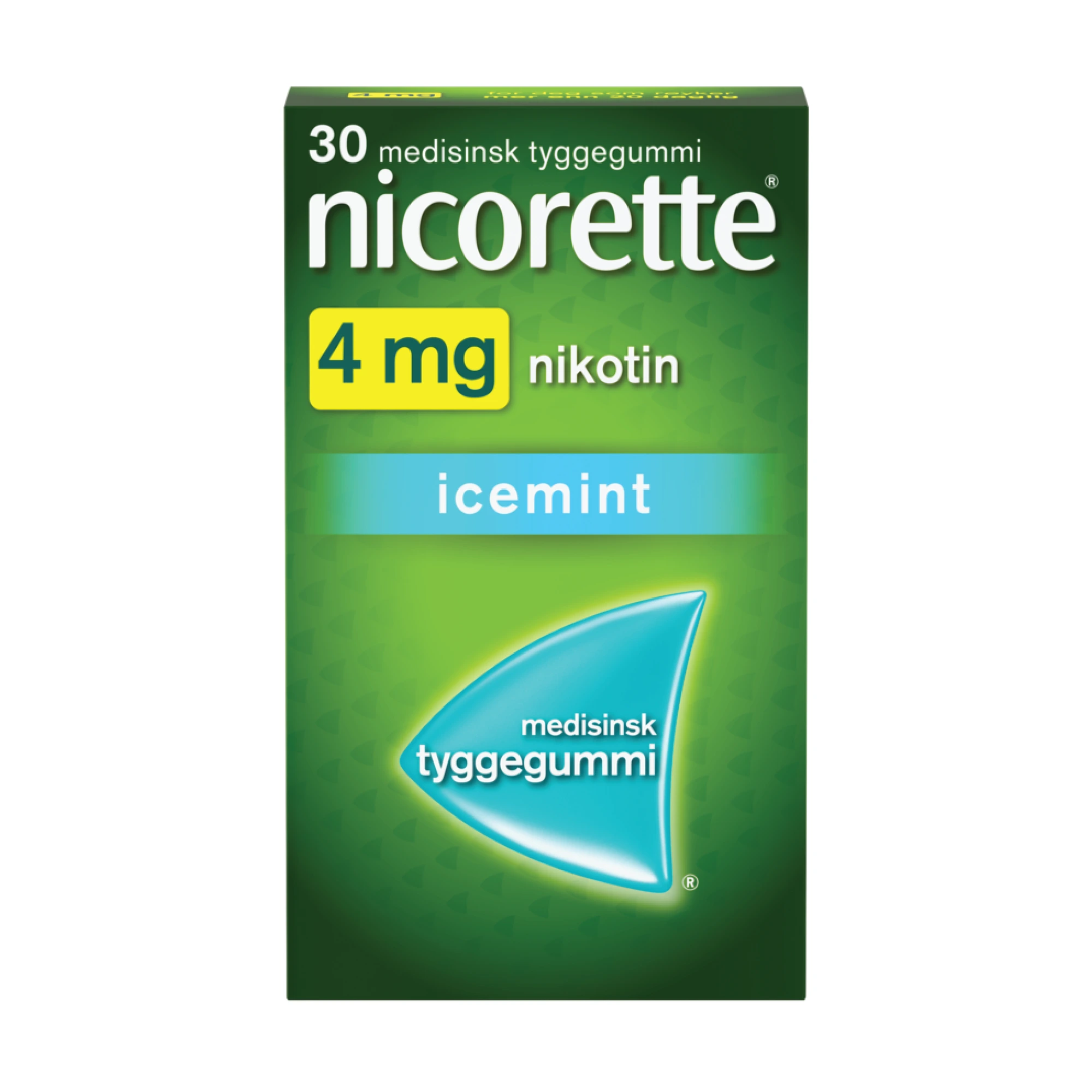 Nicorette medisinsk tyggegummi med icemintsmak 4 mg