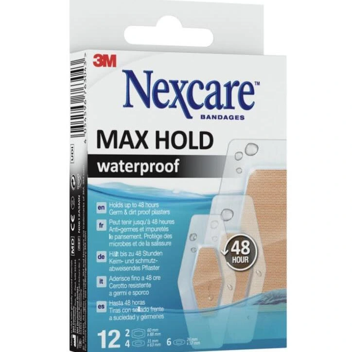 Nexcare Max Hold Waterproof plaster 12 stk