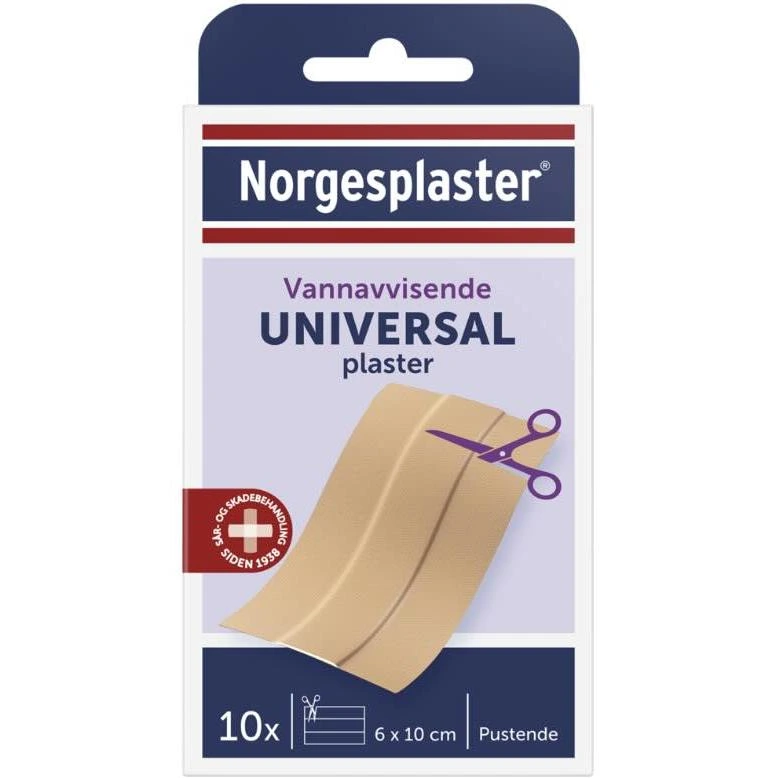 Norgesplaster Universal plaster 6 x 10 cm 10 stk