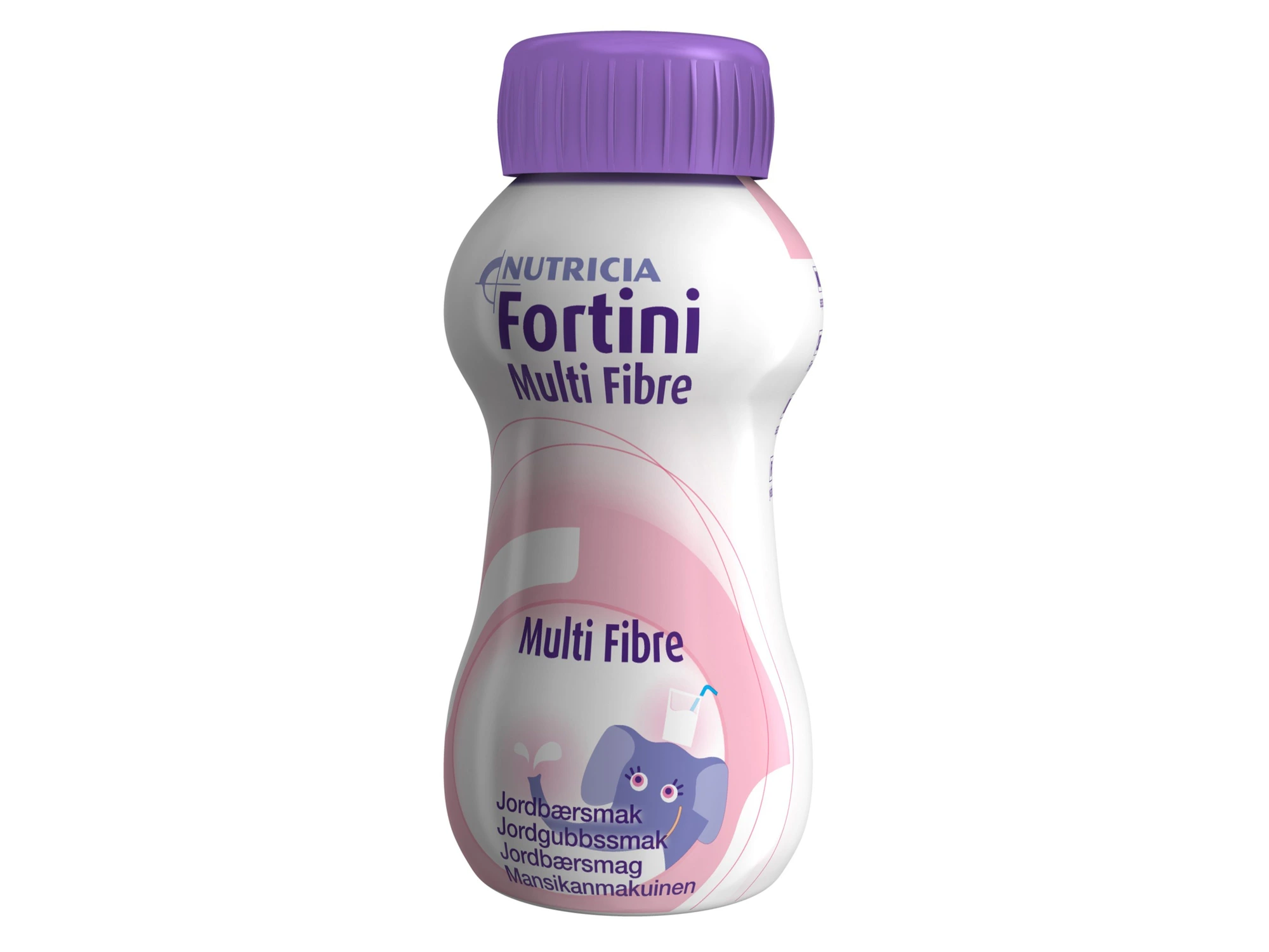 Fortini Multi Fibre næringsdrikk jordbær 4x200 ml