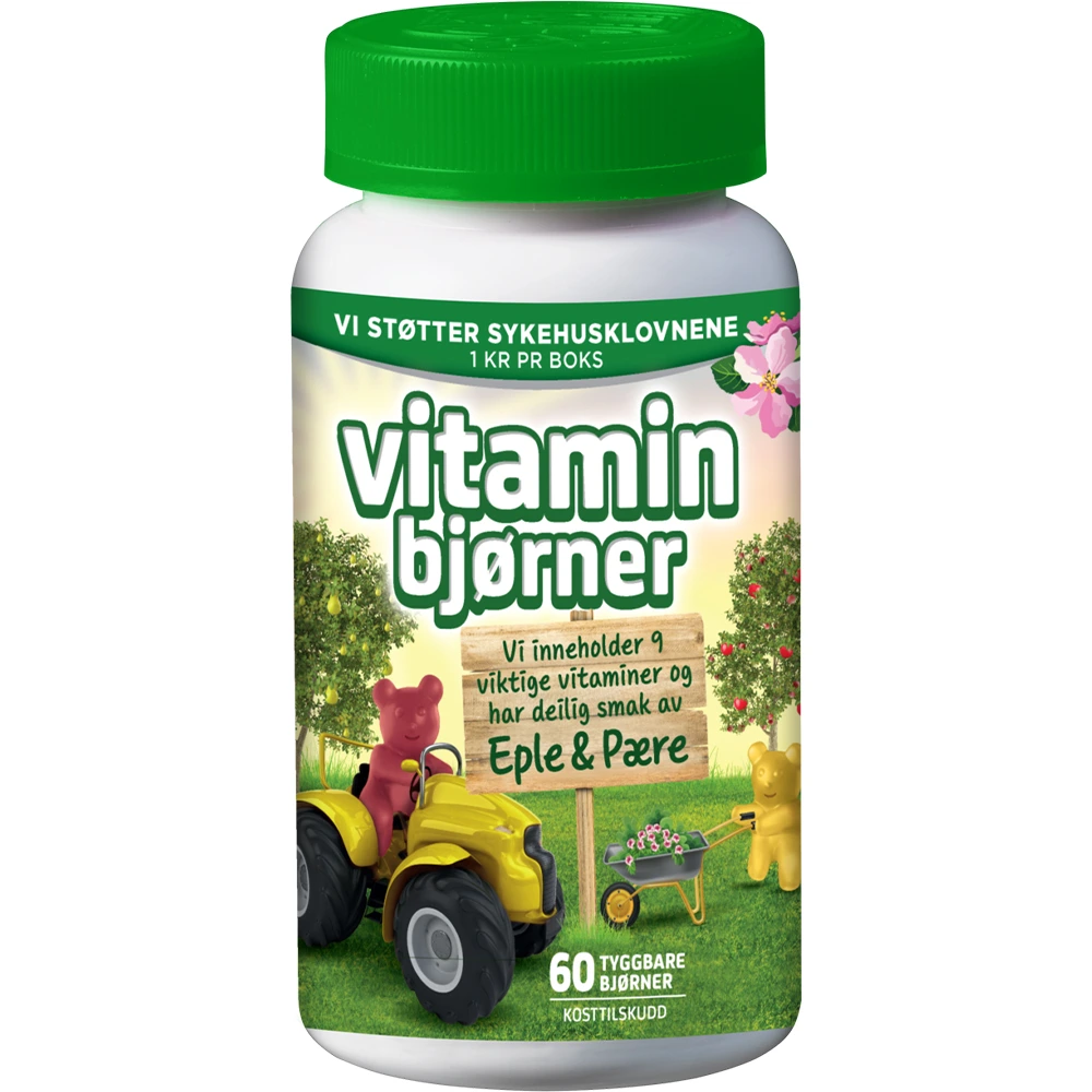 Vitaminbjørner eple&pære tyggetab
