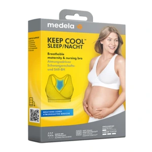 Medela Keep Cool Natt amme-BH, farge hvit og størrelse S 1 stk