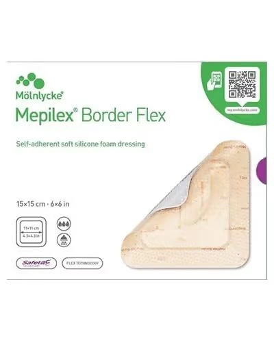 Mepilex Border Flex bandasje 15x15cm 5 stk