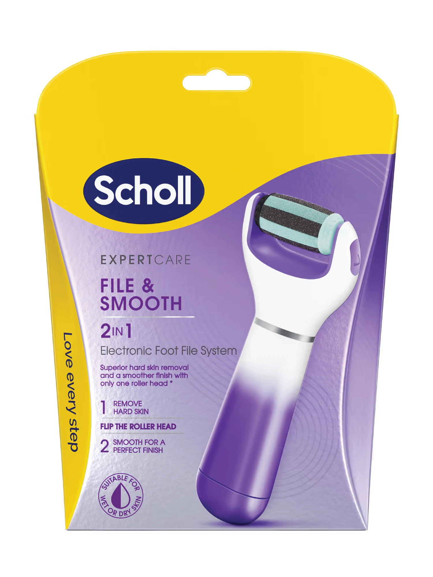 Scholl File & Smooth 2-i-1 elektronisk fotfil 1 stk