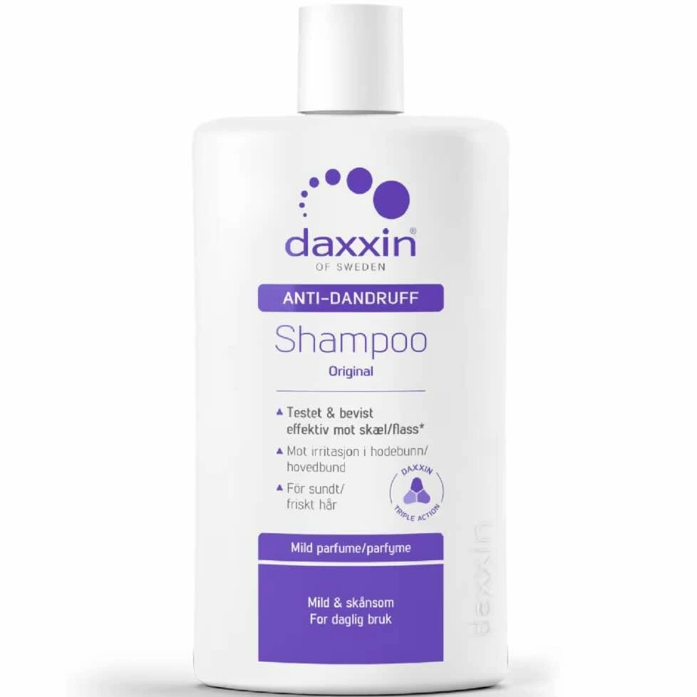Daxxin sjampo mot flass med parfyme 250 ml