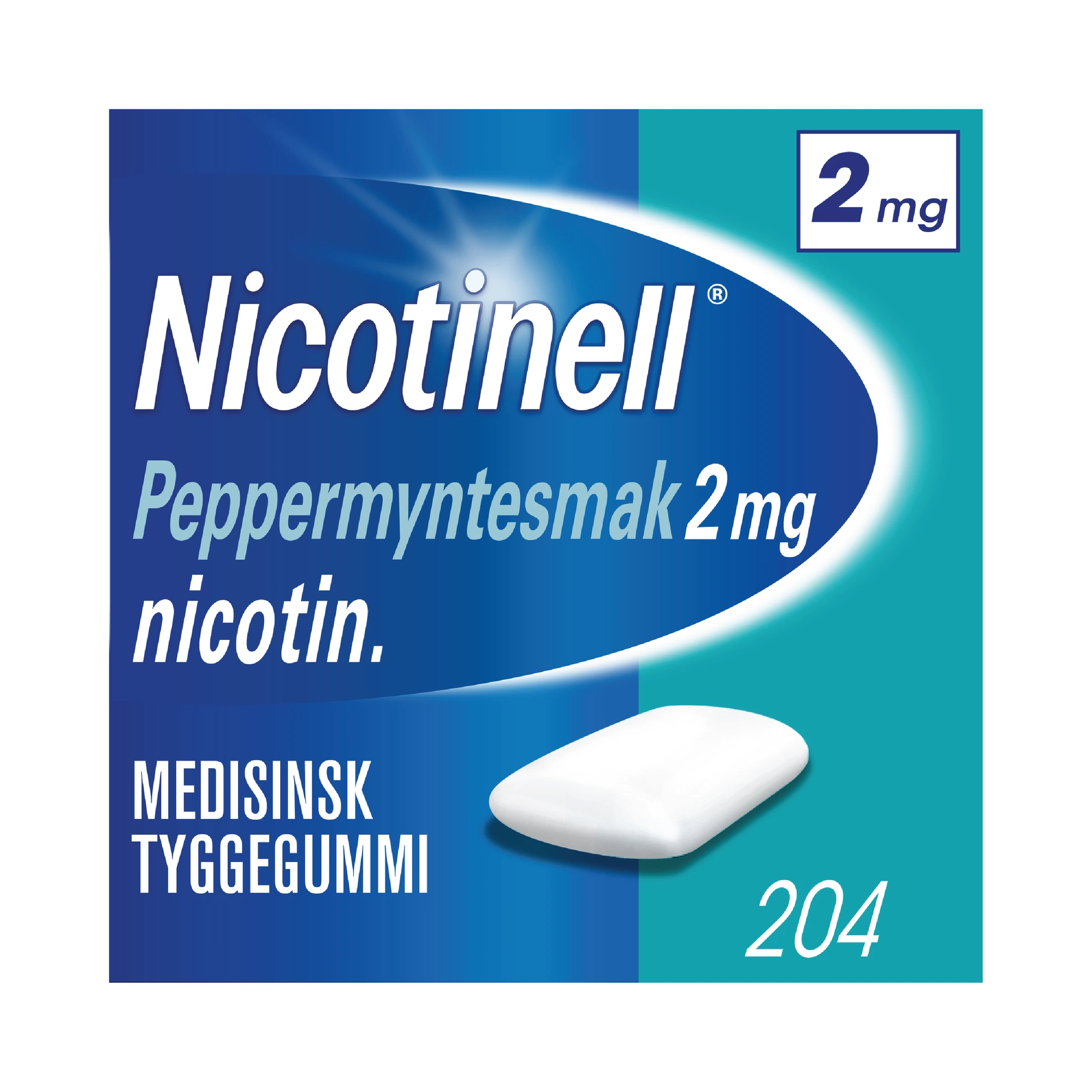 Nicotinell medisinsk tyggegummi med peppermyntesmak 2 mg