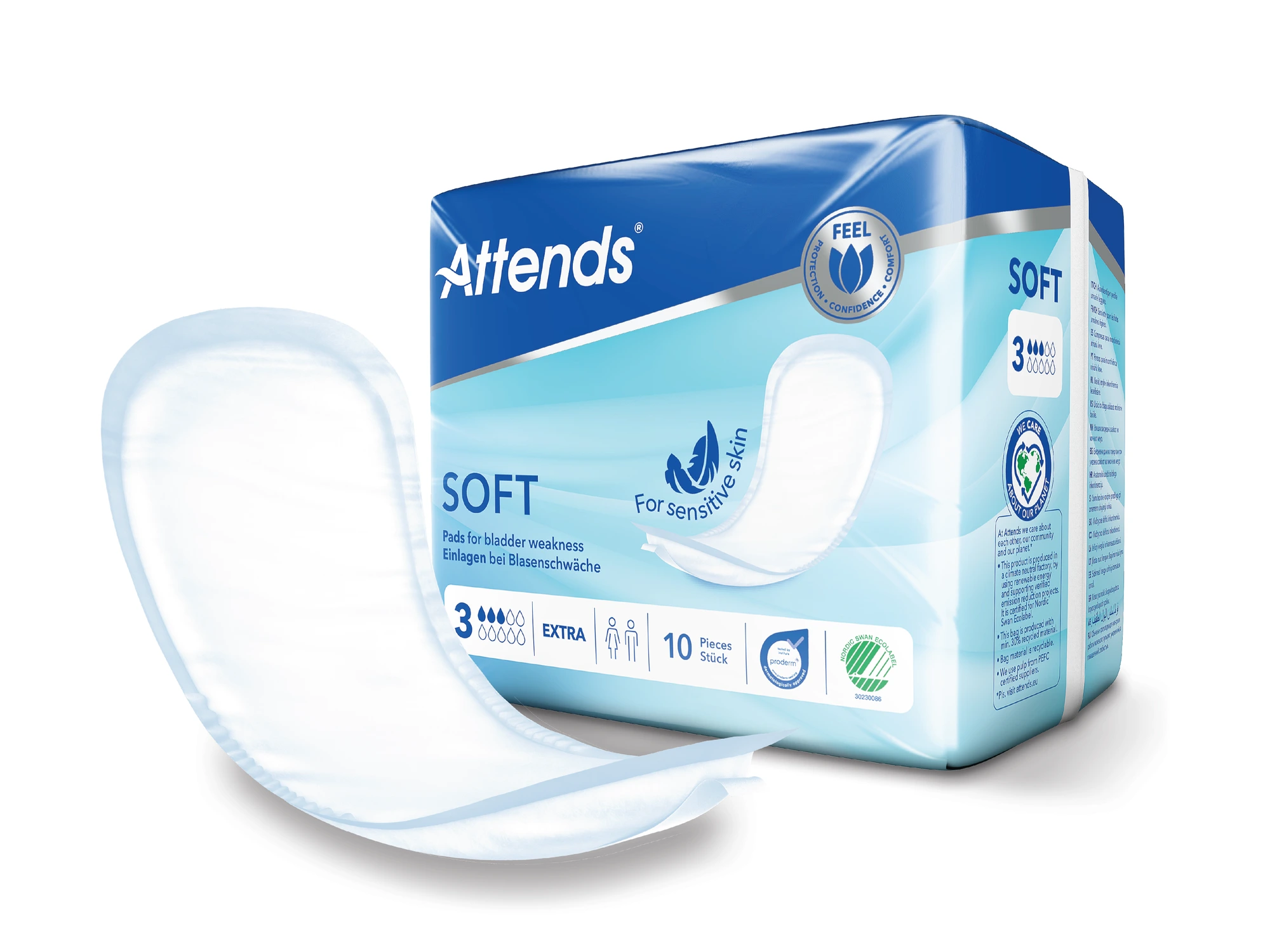 Attends Soft 3 Extra bind for urinlekkasje 10 stk