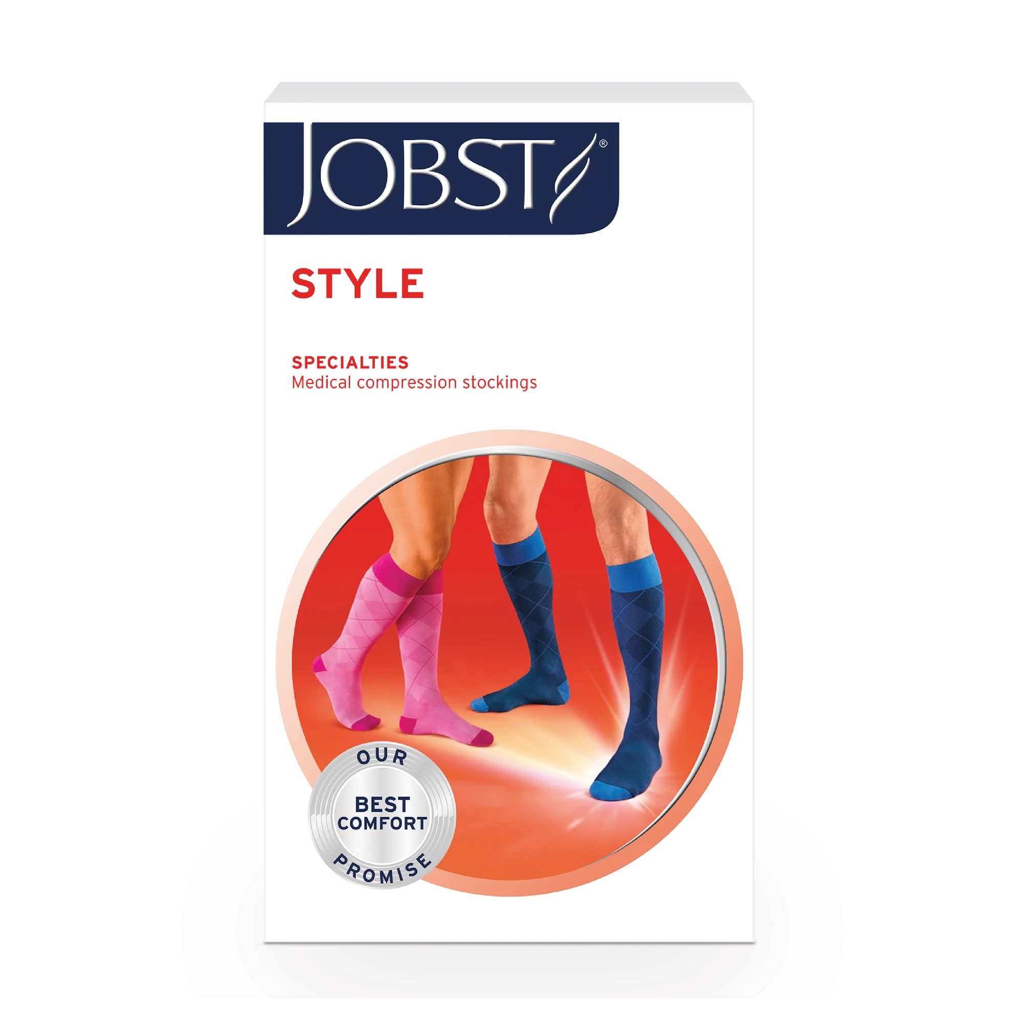 JOBST Style knestrømpe, Klasse 1, small, blå, 1 par