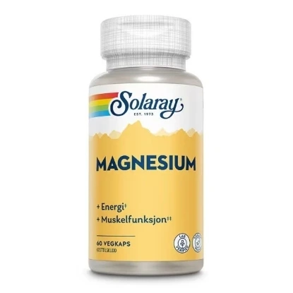 Solaray Magnesium 60 kapsler – Tre magnesiumformer for optimalt opptak