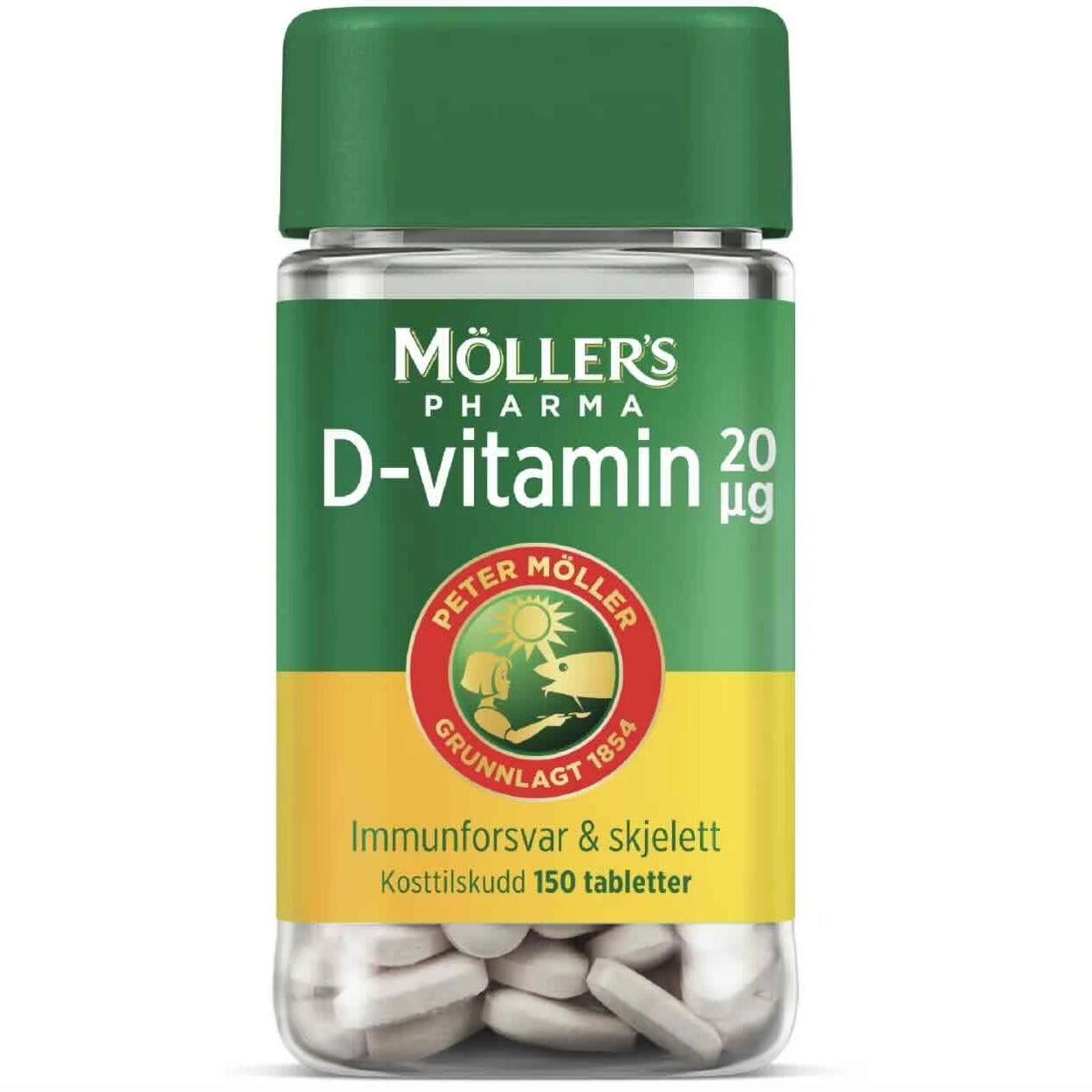 Møllers pharma vitamin-D tab med appelsinsmak 20 mikrog