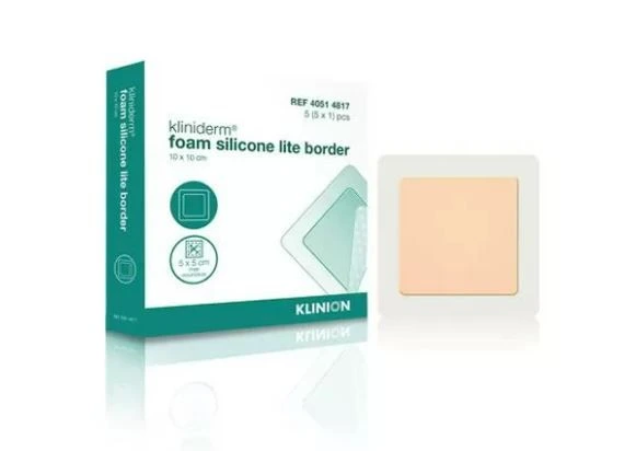 Kliniderm foam silic lit 10x10, 5 stk.