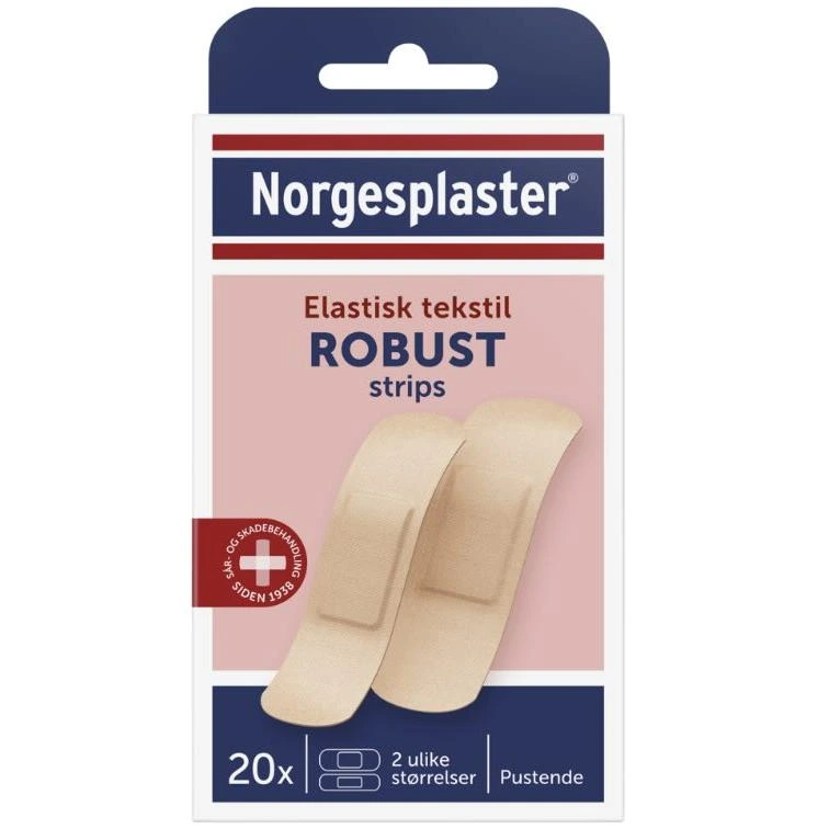Norgesplaster Robust plaster i 2 størrelser 20 stk
