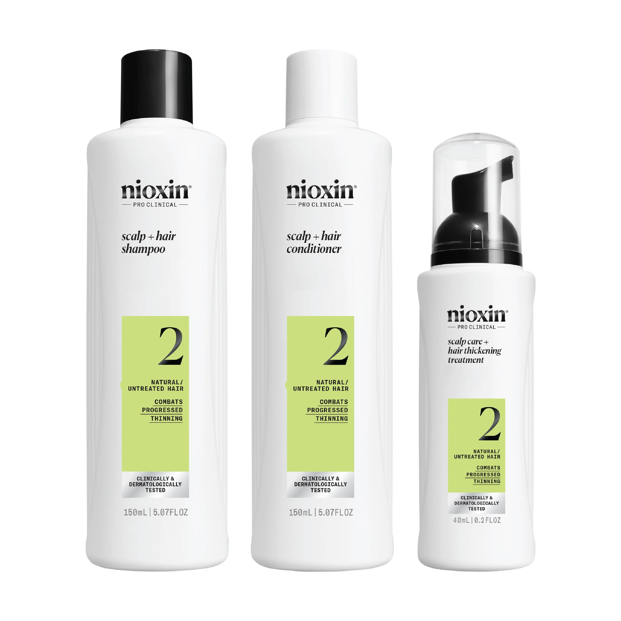 Nioxin System 2 Trial Kit hårpleiesett 150+150+40 ml