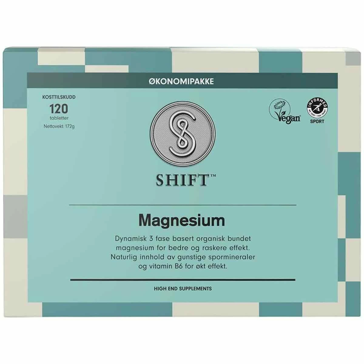 SHIFT Magnesium tabletter, 120 stk.