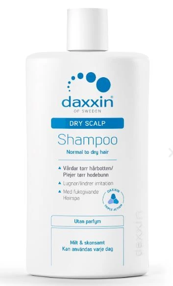 Daxxin sjampo normalt til tørt hår uten parfyme 250 ml