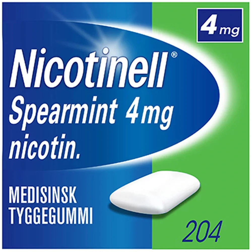 Nicotinell medisinsk tyggegummi med spearmintsmak 4 mg