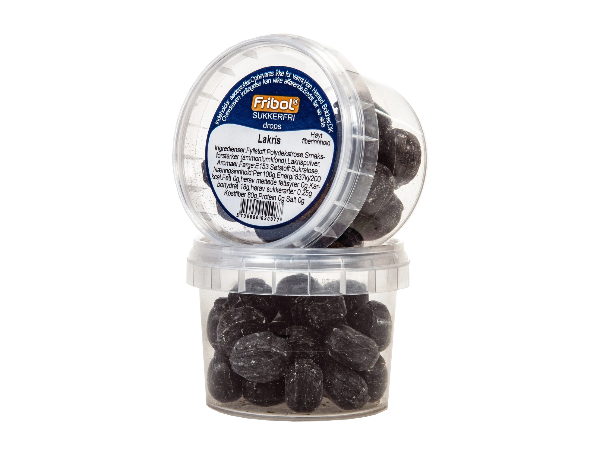 Fribol sukkerfrie drops lakris 65 g