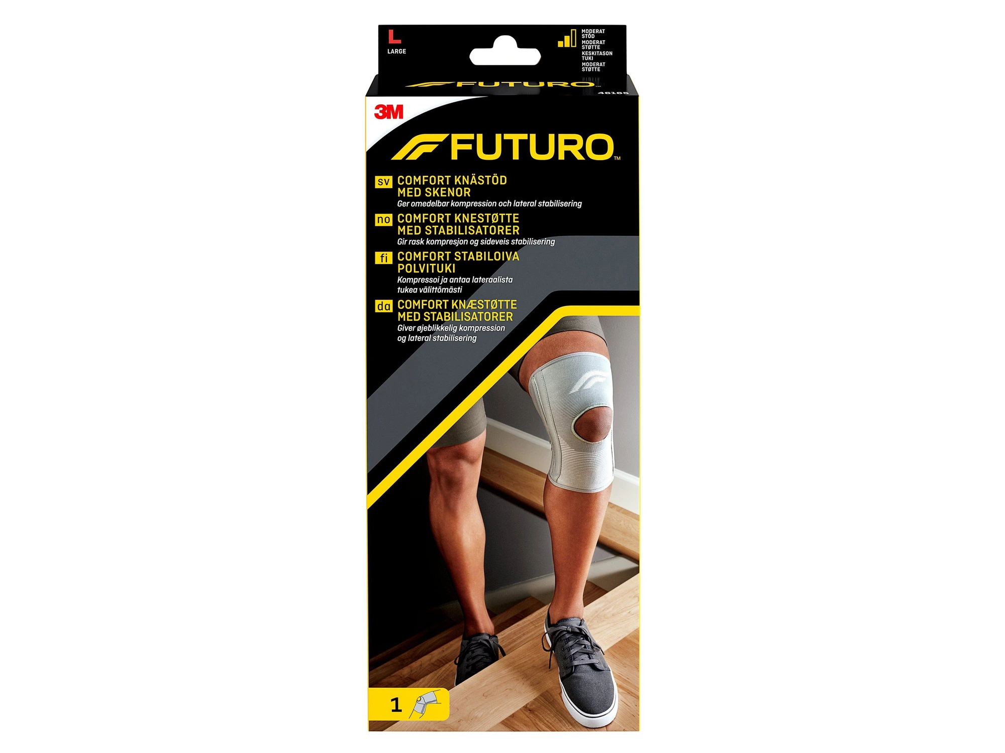 Futuro Comfort knestøtte med stabilisatorer str L 1 stk