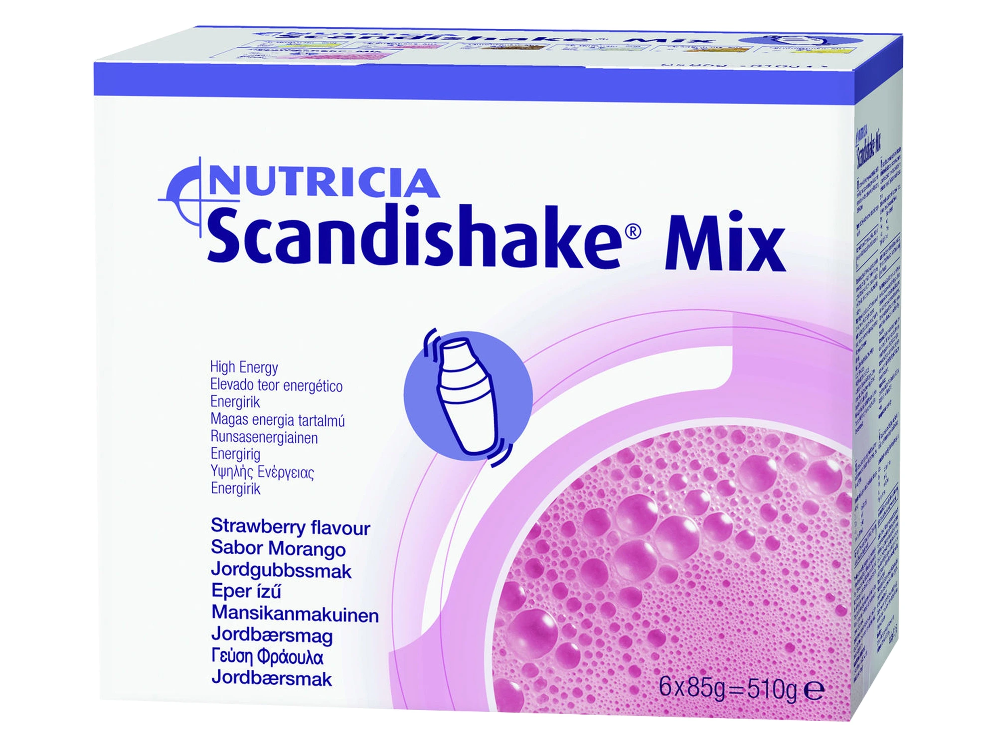 Scandishake Mix pulver jordbær 6x85 g