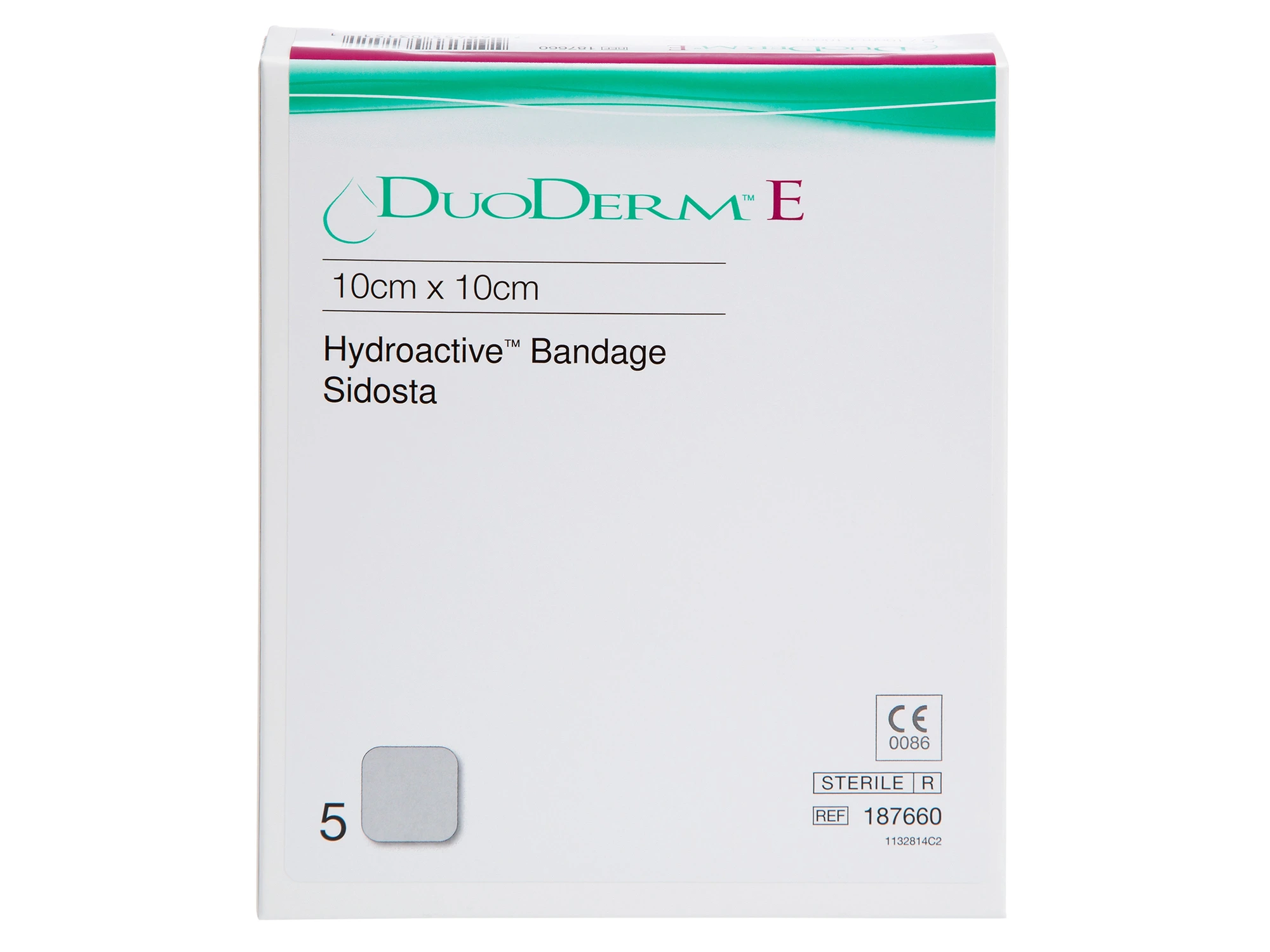 Duoderm E Hydrokolloid bandasje 10 x 10 cm 5 stk