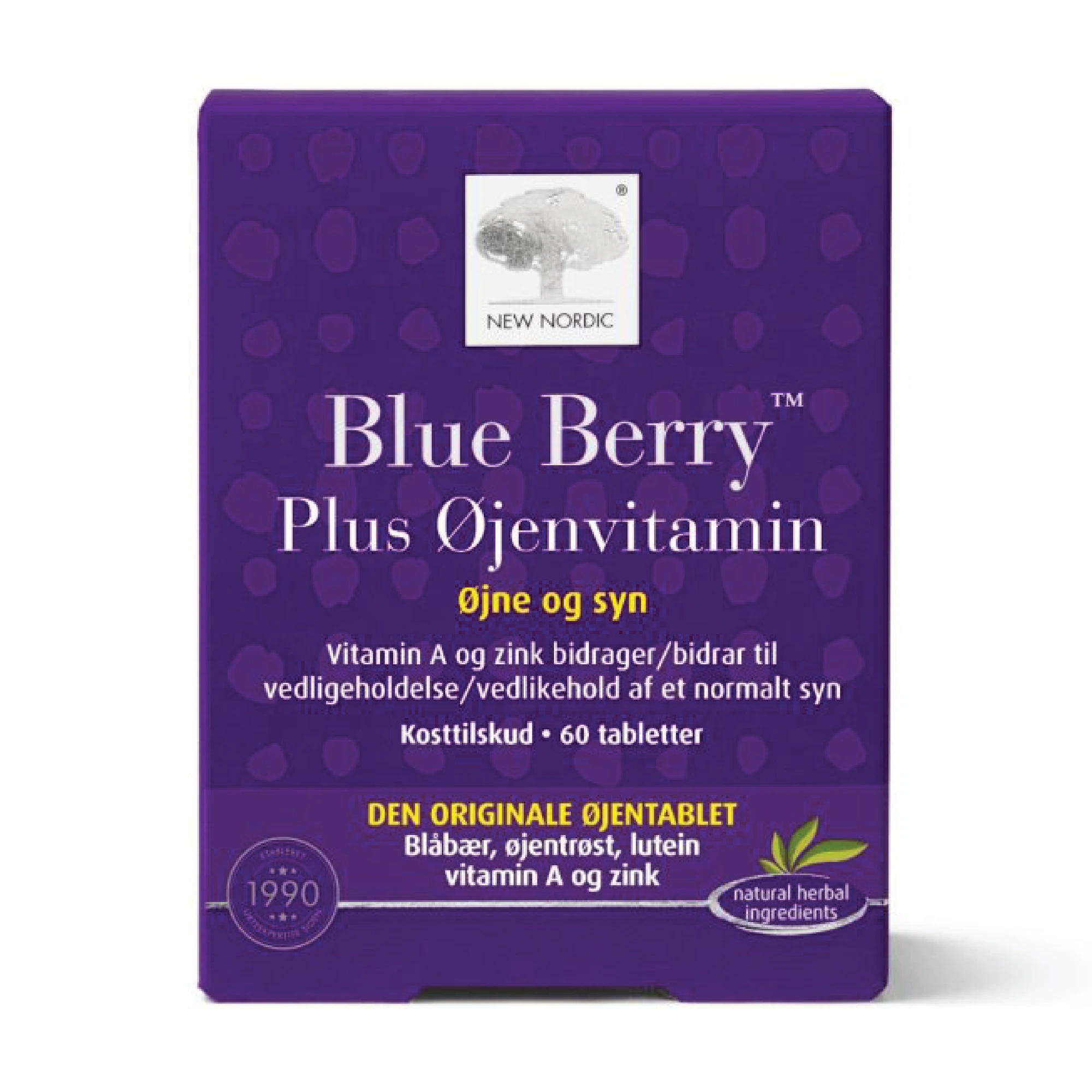 New Nordic blue berry plus øyevitamin tab