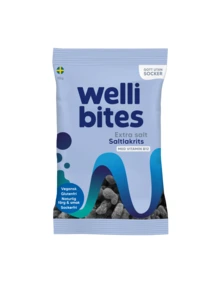 Wellibites Ekstra Salt Saltlakris m/B12 70 g