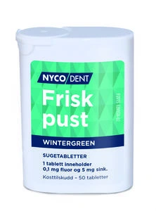 Nycodent Frisk Pust sugetabletter Wintergreen 50 stk 