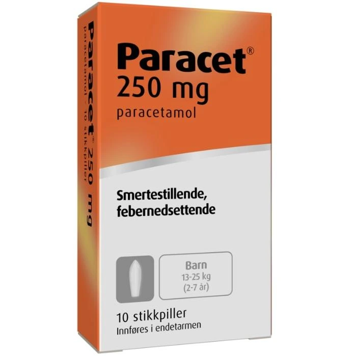 Paracet stikkpille 250 mg
