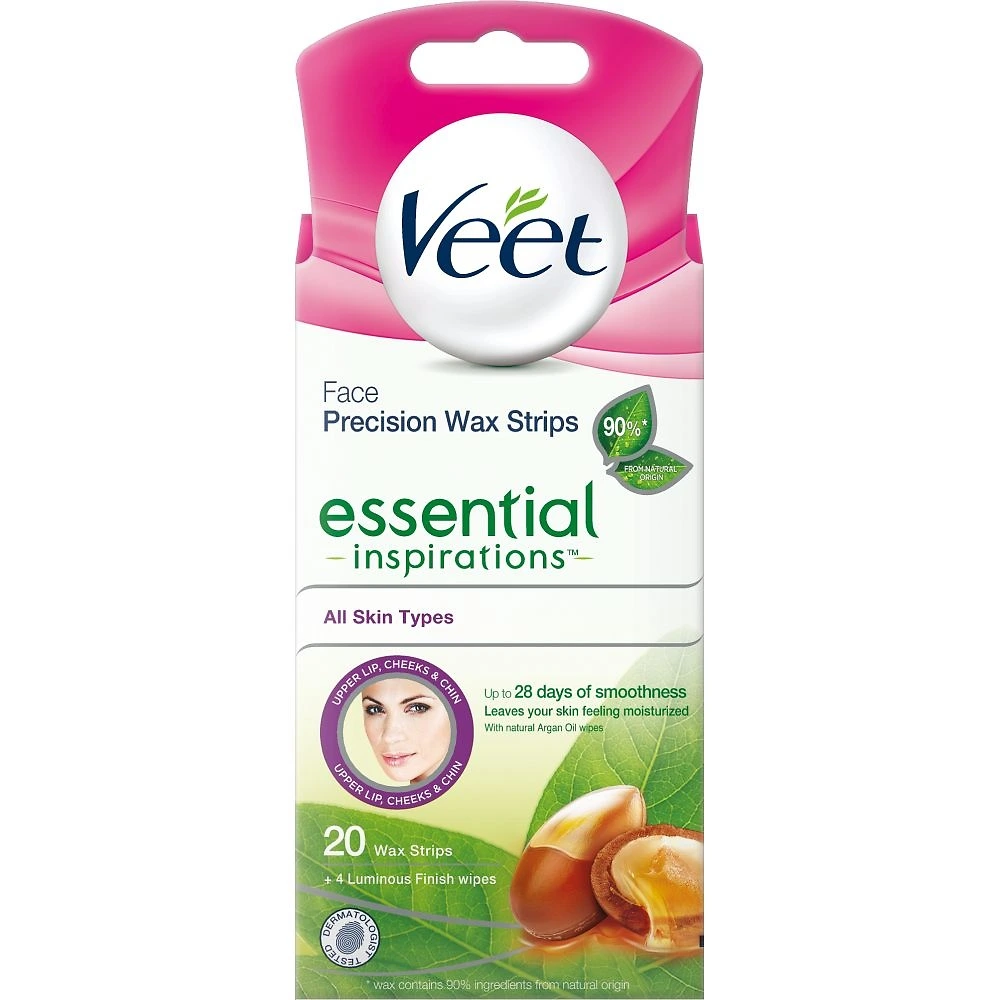 Veet essential voksstrips ansikt