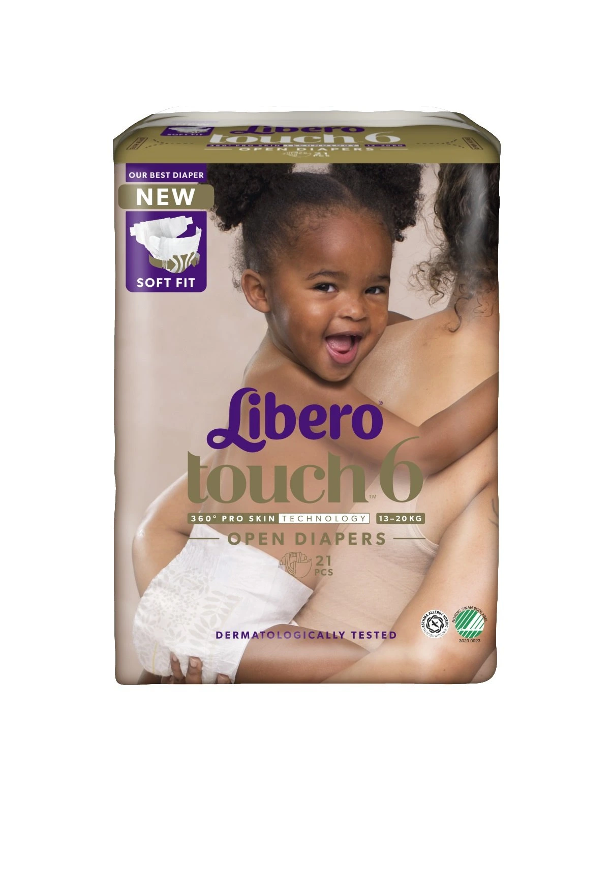 Libero Touch 6 åpne bleier 13-20kg 21 stk