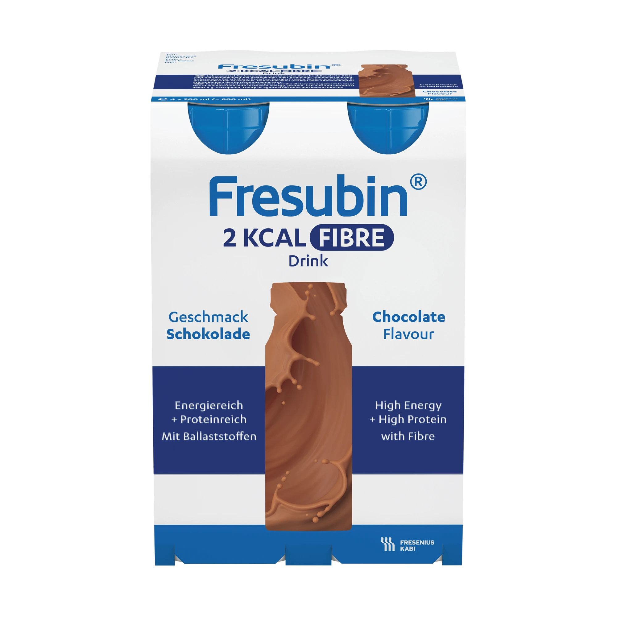 Fresubin 2 kcal Fibre Drink næringsdrikk sjokolade 4x200 ml