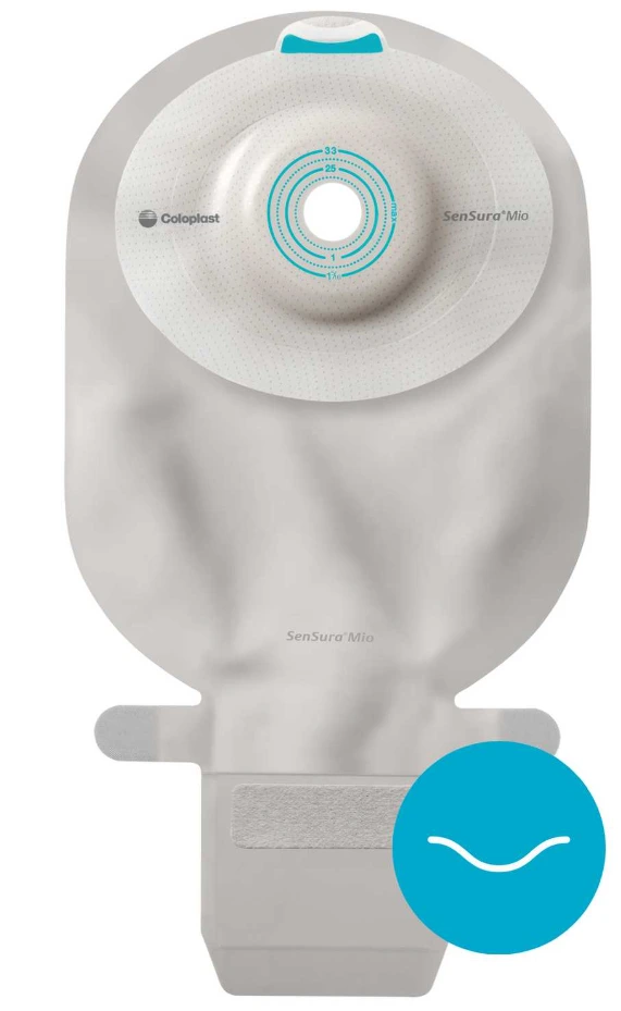 Coloplast SenSura Mio Convex Ligth 1-delt tømbar pose, 166320, Kleberkobling, hullstørrelse 28-33 mm, maxi 10 stk.