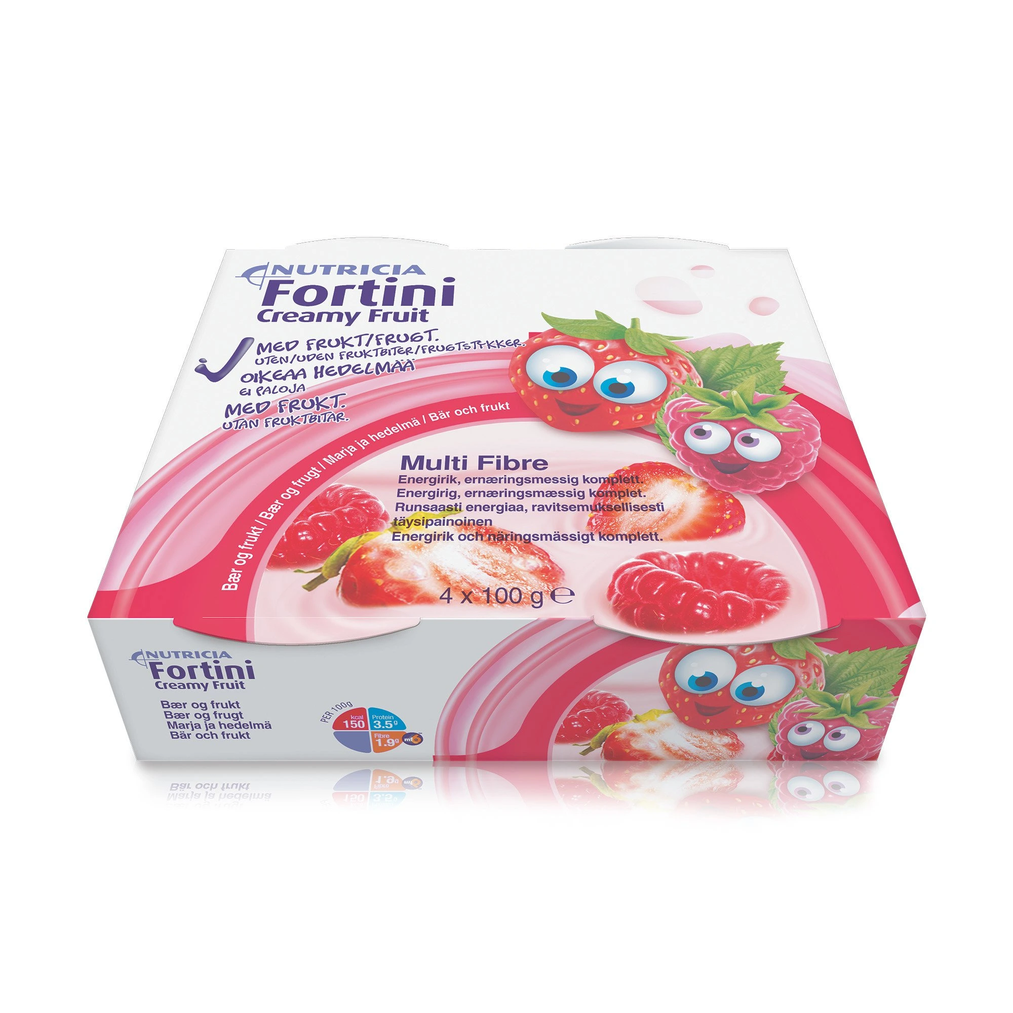 Fortini Creamy Fruit fruktkrem bær og frukt 4x100 g
