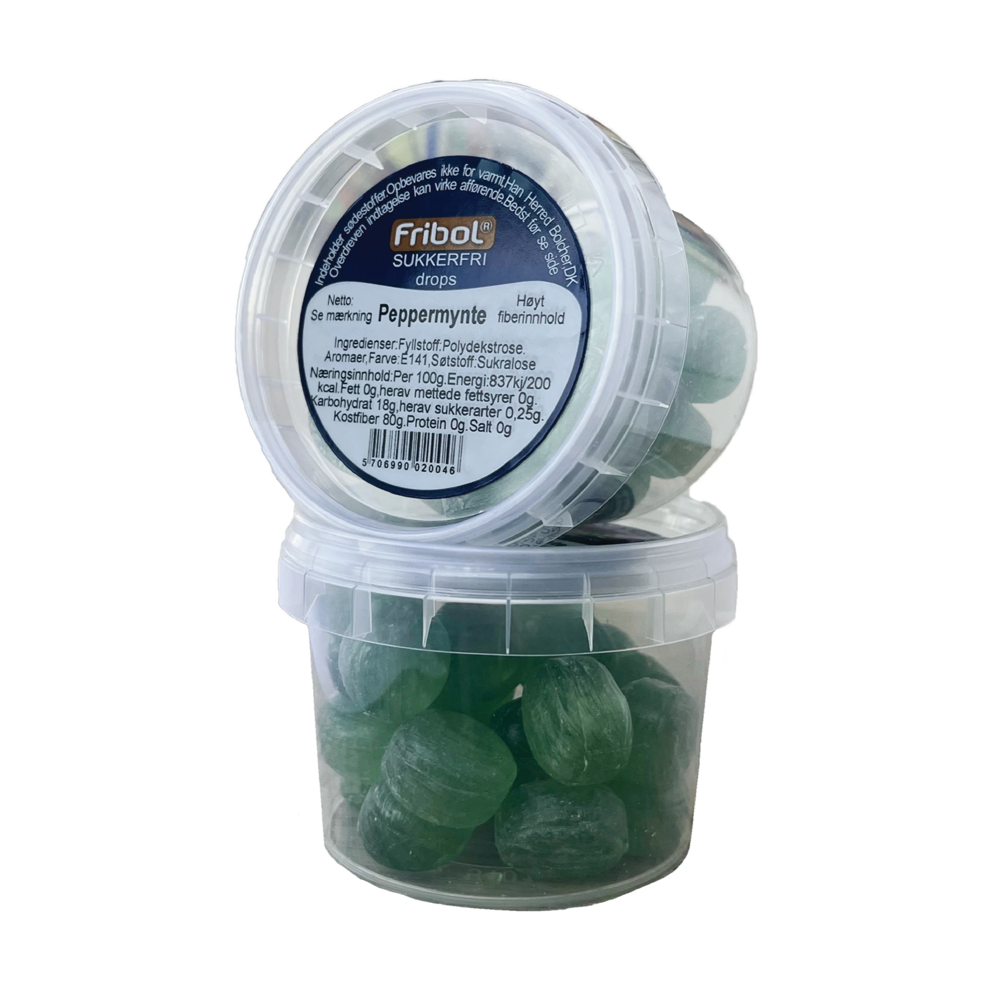 Fribol sukkerfrie drops peppermynte 65 g