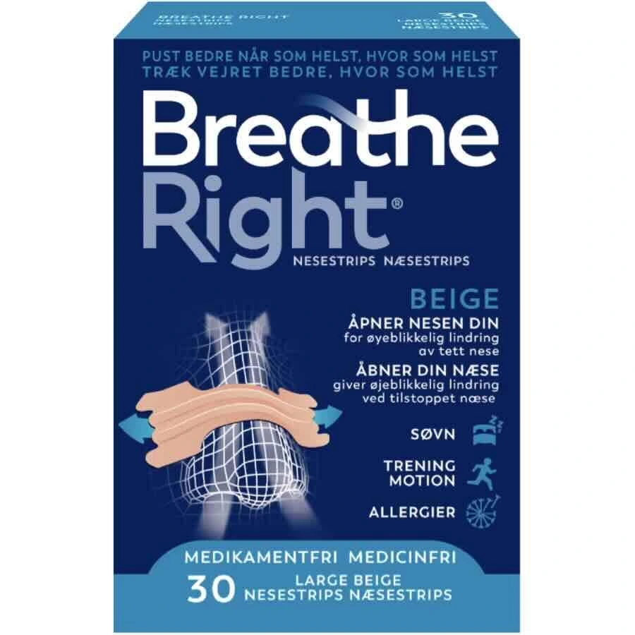 Breathe Right nesestrips, størrelse L 30 stk