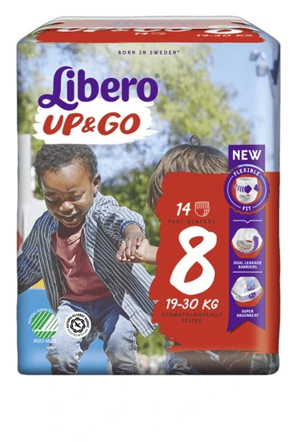 Libero Up&Go 8 bleiebukser 19-30kg 14 stk