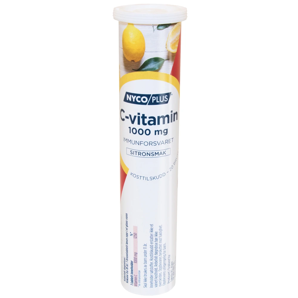 Nycoplus C-vitamin brusetab med sitronsmak 1000 mg