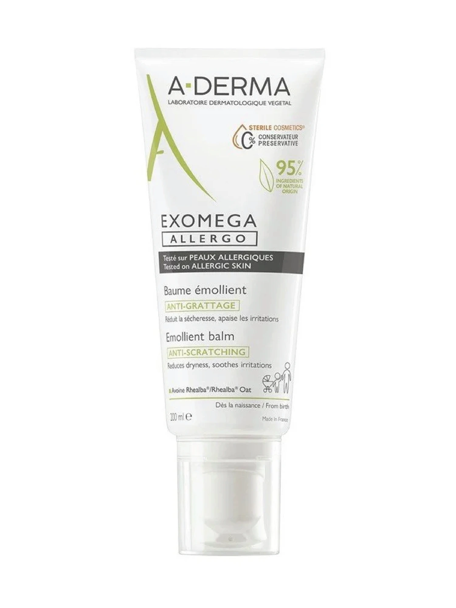 A-Derma Exomega Allergo Balm fuktighetskrem 200 ml
