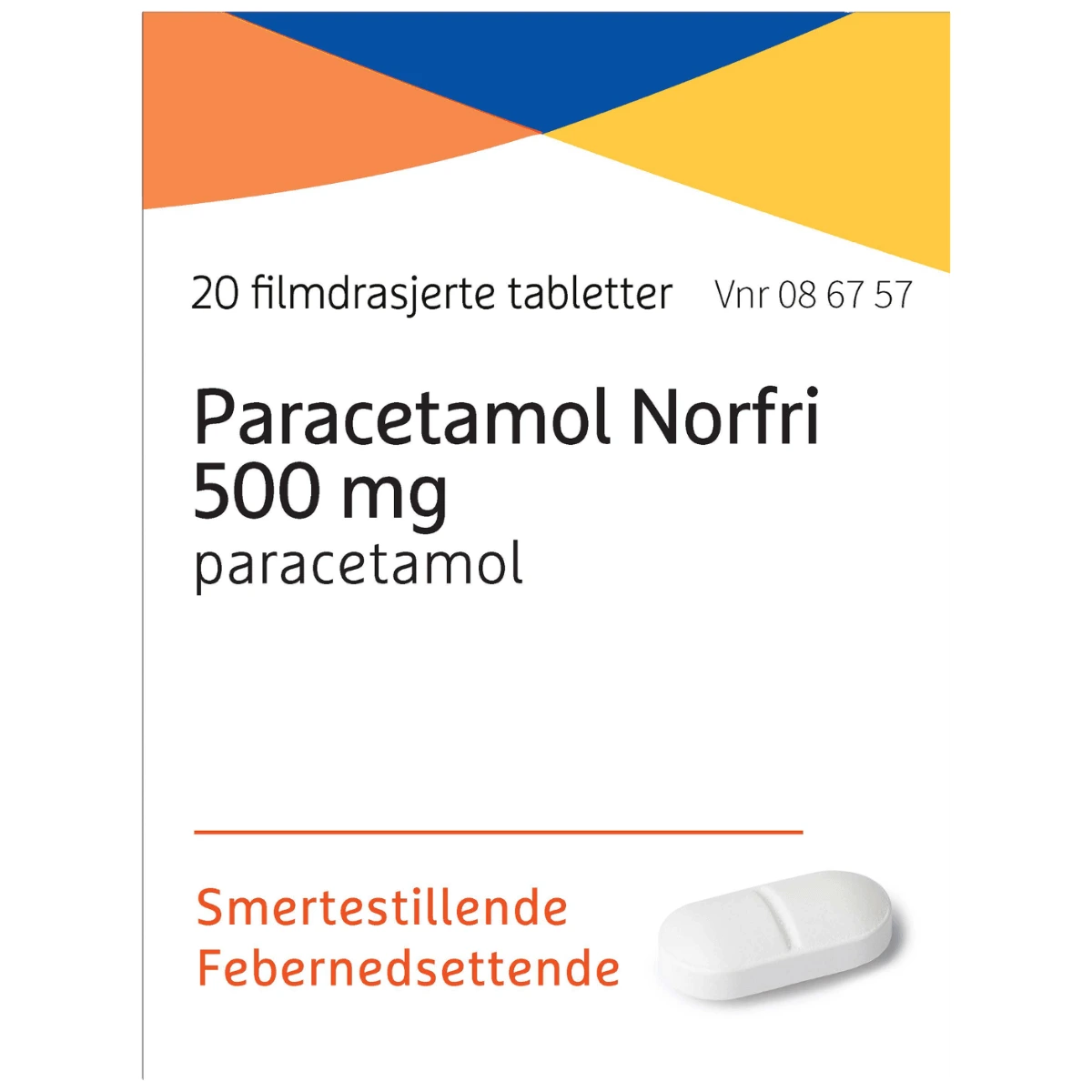 Paracetamol Norfri tab 500 mg